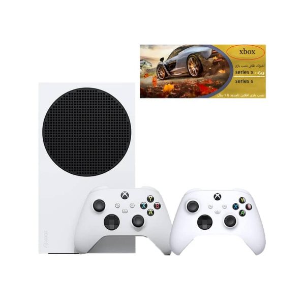 کنسول بازی مایکروسافت مدل Xbox Series S ظرفیت 512 گیگابایت به همراه دسته اضافی و کارت طلایی نصب بازی